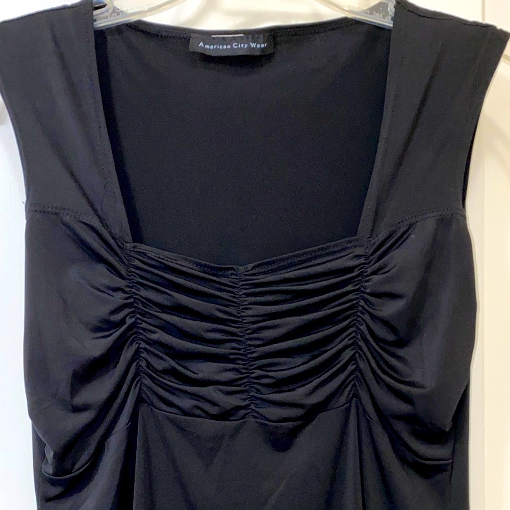 American City Wear Black Sleeveless Top